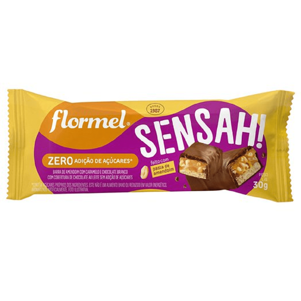 Barra de Amendoim c/ Recheio de Caramelo - Flormel