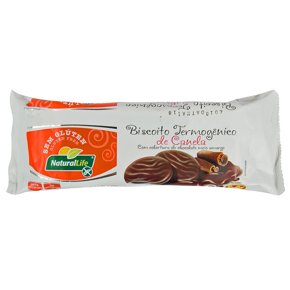 Biscoito Termogênico Canela Cobertura de Chocolate - Natural life