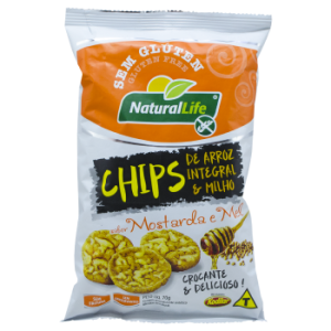 Chips Arroz Integral Milho Mostarda e Mel - Natural life