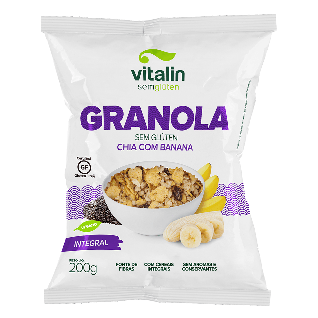 Granola Chia e Banana - Vitalin