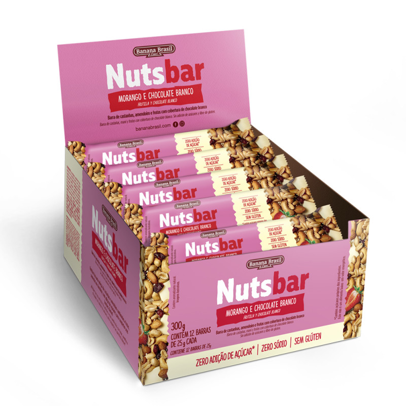 Morango chocolate branco - Nutsbar
