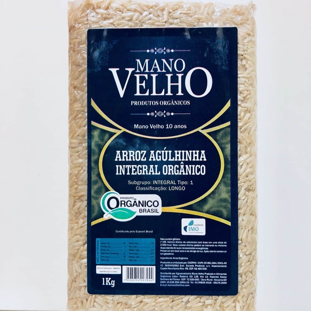 Arroz agulinha integral - Mano velho