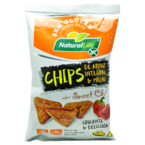 Chips Arroz Integral Milho Sweet Chili - Natural life
