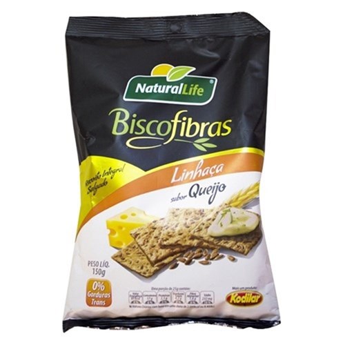 Biscoito com Fibras Linhaça Queijo - Natural life